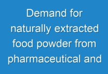 Demand for naturally extracted food powder from pharmaceutical and food manufacturing companies,opening numerous opportunities for wild cherry powder market