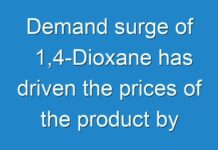 Demand surge of 1,4-Dioxane has driven the prices of the product by 1.5 folds over the historical period 2024 to 2030