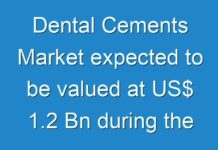 Dental Cements Market expected to be valued at US$ 1.2 Bn during the forecast period 2024-2025