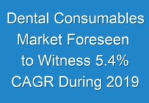Dental Consumables Market Foreseen to Witness 5.4% CAGR During 2019 – 2027