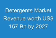 Detergents Market Revenue worth US$ 157 Bn by 2027