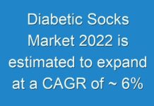 Diabetic Socks Market 2024 is estimated to expand at a CAGR of ~ 6% during the forecast period