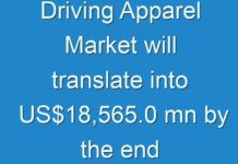 Driving Apparel Market will translate into US$18,565.0 mn by the end of 2025