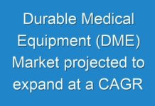 Durable Medical Equipment (DME) Market projected to expand at a CAGR of 6.2% from 2019 to 2027
