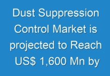 Dust Suppression Control Market is projected to Reach US$ 1,600 Mn by 2026