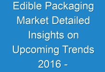 Edible Packaging Market Detailed Insights on Upcoming Trends 2016 – 2024