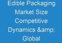Edible Packaging Market Size Competitive Dynamics & Global Outlook 2027 With COVID -19 Impact – TMR