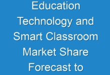 Education Technology and Smart Classroom Market Share Forecast to Witness Considerable Growth from 2016 To 2024