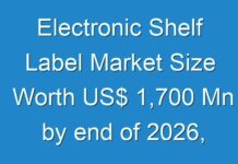 Electronic Shelf Label Market Size Worth US$ 1,700 Mn by end of 2026, Fact.MR