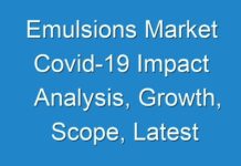 Emulsions Market Covid-19 Impact Analysis, Growth, Scope, Latest Trends and Forecast till 2031