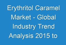 Erythritol Caramel Market – Global Industry Trend Analysis 2015 to 2019 and Forecast 2024–2030