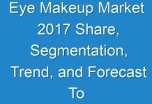 Eye Makeup Market 2017 Share, Segmentation, Trend, and Forecast To 2024