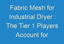 Fabric Mesh for Industrial Dryer : The Tier 1 Players Account for nearly 60% of Revenue Share says Fact.MR Report 2028