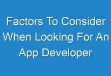 Factors To Consider When Looking For An App Developer