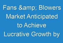 Fans & Blowers Market Anticipated to Achieve Lucrative Growth by 2027
