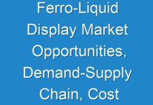 Ferro-Liquid Display Market Opportunities, Demand-Supply Chain, Cost Revenue, Sales Structure