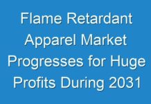 Flame Retardant Apparel Market Progresses for Huge Profits During 2031