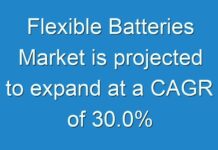 Flexible Batteries Market is projected to expand at a CAGR of 30.0% from 2018 to 2026