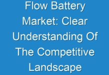 Flow Battery Market: Clear Understanding Of The Competitive Landscape And Key Product Segments 2017 – 2025