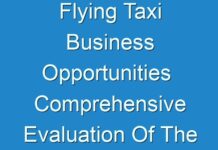 Flying Taxi Business Opportunities Comprehensive Evaluation Of The Market Via In-Depth Qualitative Insights 2031