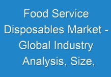 Food Service Disposables Market – Global Industry Analysis, Size, Share, Growth, Trends, and Forecast, 2019 – 2027
