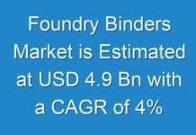 Foundry Binders Market is Estimated at USD 4.9 Bn with a CAGR of 4% by 2030