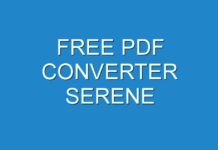 FREE PDF CONVERTER SERENE