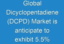 Global Dicyclopentadiene (DCPD) Market is anticipate to exhibit 5.5% CAGR from 2017 to 2025