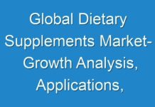 Global Dietary Supplements Market- Growth Analysis, Applications, Region and Forecast to 2024