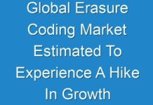 Global Erasure Coding Market Estimated To Experience A Hike In Growth By 2024