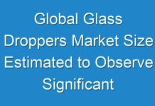 Global Glass Droppers Market Size Estimated to Observe Significant Growth by 2026