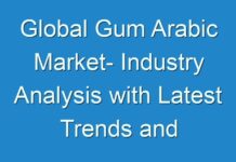 Global Gum Arabic Market- Industry Analysis with Latest Trends and Segment Forecast to 2024