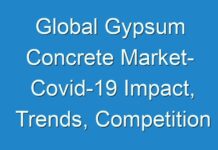 Global Gypsum Concrete Market- Covid-19 Impact, Trends, Competition and Segment Forecast 2016-2024
