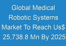 Global Medical Robotic Systems Market To Reach Us$ 25,738.8 Mn By 2025
