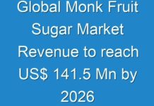 Global Monk Fruit Sugar Market Revenue to reach US$ 141.5 Mn by 2026