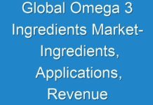 Global Omega 3 Ingredients Market- Ingredients, Applications, Revenue and Forecast Analysis to 2027