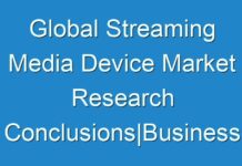 Global Streaming Media Device Market Research Conclusions|Business Plans|Strategies with Forecast – 2024