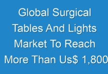 Global Surgical Tables And Lights Market To Reach More Than Us$ 1,800 Mn By 2026