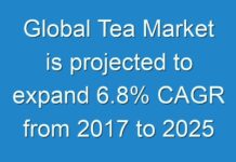 Global Tea Market is projected to expand 6.8% CAGR from 2017 to 2025