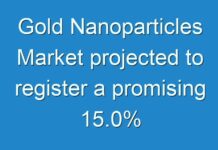 Gold Nanoparticles Market projected to register a promising 15.0% CAGR between 2017 and 2026