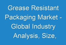 Grease Resistant Packaging Market – Global Industry Analysis, Size, Growth, Trends, Forecast 2024; COVID-19 Pandemic Set to Drop Sales