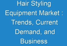 Hair Styling Equipment Market : Trends, Current Demand, and Business Opportunities 2030