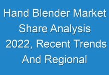 Hand Blender Market Share Analysis 2024, Recent Trends And Regional Growth Forecast By Types And Applications