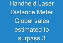 Handheld Laser Distance Meter Global sales estimated to surpass 3 million units by 2027-end.