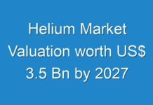 Helium Market Valuation worth US$ 3.5 Bn by 2027
