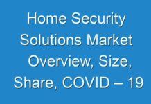 Home Security Solutions Market Overview, Size, Share, COVID – 19 Outbreak and Forecast to 2024