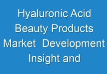 Hyaluronic Acid Beauty Products Market Development Insight and Manufacturers Challenge Competitors 2030