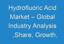 Hydrofluoric Acid Market – Global Industry Analysis ,Share, Growth, Trends, and Forecast 2018 – 2028