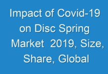 Impact of Covid-19 on Disc Spring Market 2019, Size, Share, Global Industry Analysis, Top Manufacturers, Shares, Growth Opportunities, Statistics & Forecast to 2027