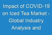 Impact of COVID-19 on Iced Tea Market – Global Industry Analysis and Forecast 2026